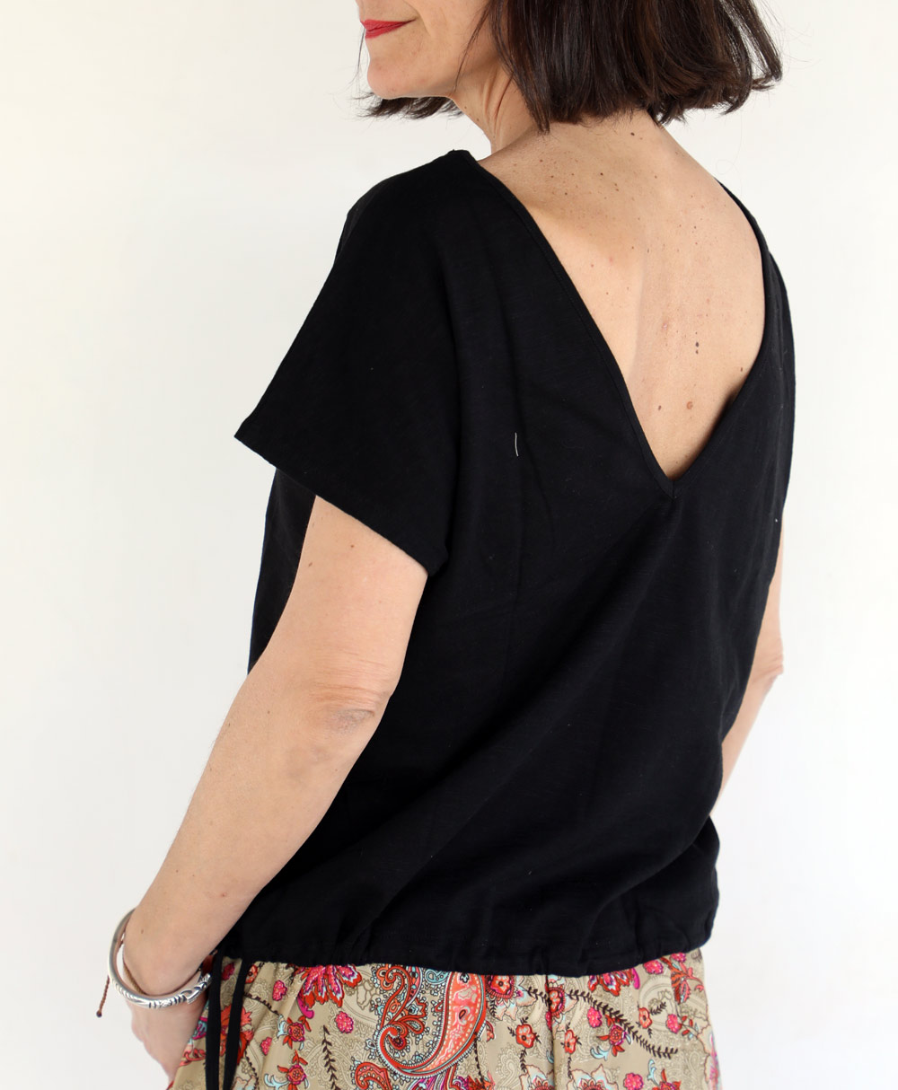 Tee shirt décolleté dos clearance