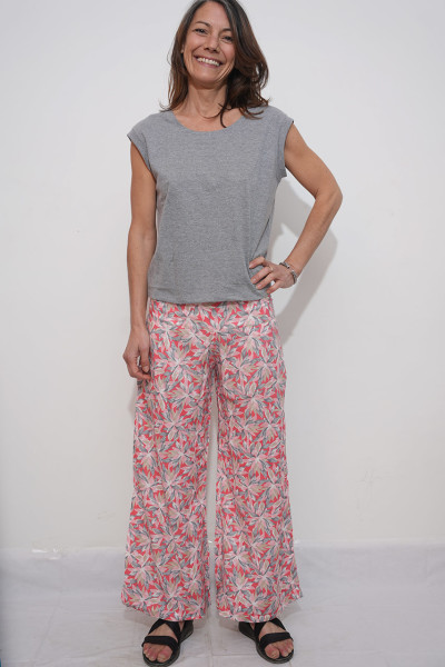 pantalon large et droit