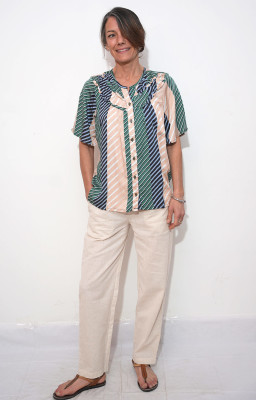 chemise col à volants